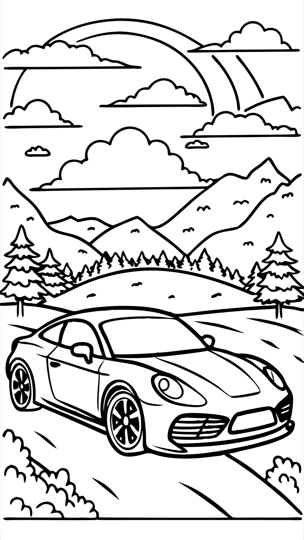 Página para colorear Porsche